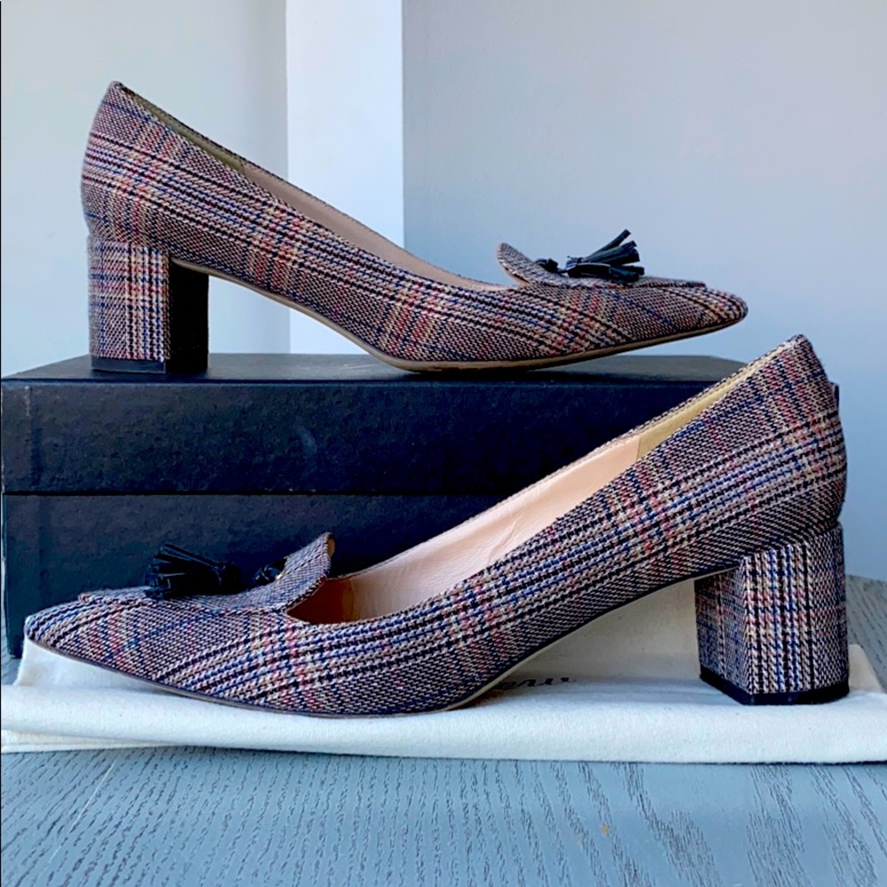 J. Crew Avery Heels in tweed. Sz 7.5 (EU 38)